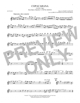 page one of Copacabana (At The Copa) (Alto Sax Solo)