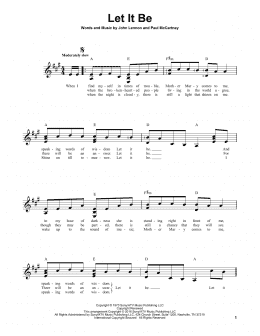 page one of Let It Be (Easy Guitar)