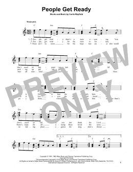 page one of People Get Ready (Easy Guitar)