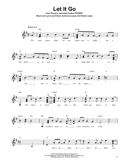 page one of Let It Go (from Frozen) (Easy Guitar)