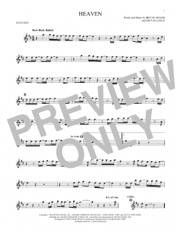 page one of Heaven (Alto Sax Solo)