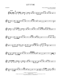 page one of Let It Be (Trumpet Solo)