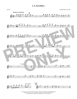 page one of La Bamba (Flute Solo)