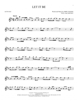 page one of Let It Be (Alto Sax Solo)