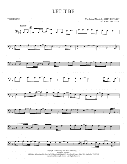 page one of Let It Be (Trombone Solo)