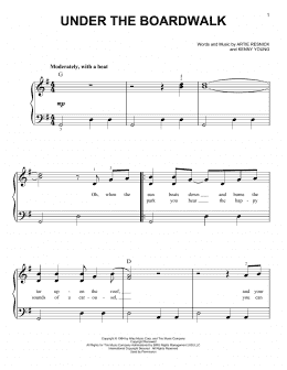 page one of Under The Boardwalk (Very Easy Piano)