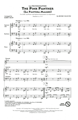 page one of The Pink Panther (SAB Choir)