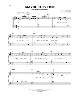 page one of Maybe This Time (Easy Piano)