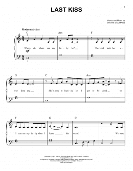 page one of Last Kiss (Very Easy Piano)