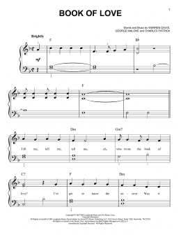 page one of Book Of Love (Very Easy Piano)