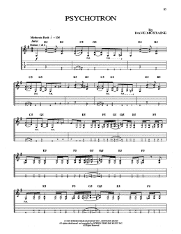 page one of Psychotron (Guitar Tab)