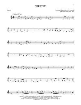 page one of Breathe (Violin Solo)