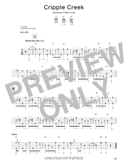 page one of Cripple Creek (Banjo Tab)