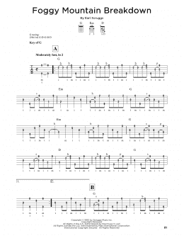 page one of Foggy Mountain Breakdown (Banjo Tab)