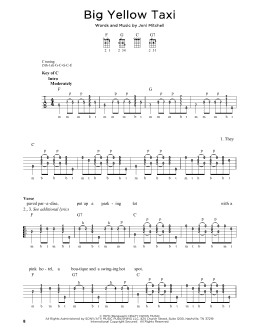 page one of Big Yellow Taxi (Banjo Tab)