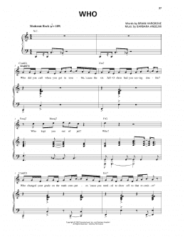 page one of Who (Piano & Vocal)