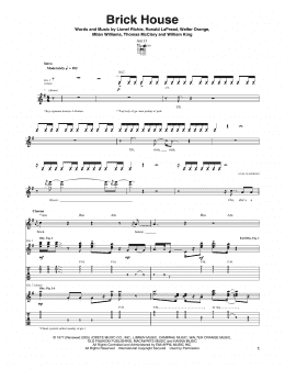 page one of Brick House (Guitar Tab)