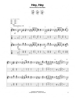 page one of Hey, Hey (Guitar Tab)