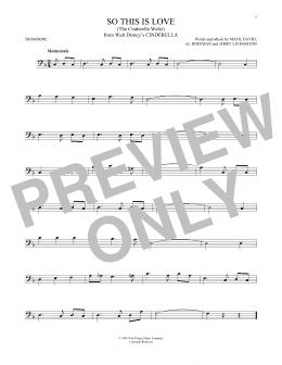 page one of So This Is Love (from Cinderella) (Trombone Solo)