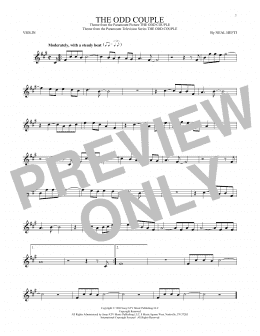 page one of The Odd Couple (Violin Solo)