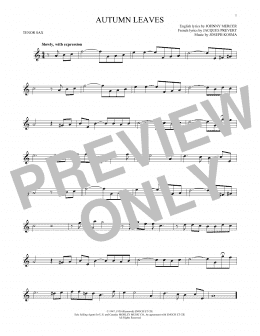 page one of Autumn Leaves (Tenor Sax Solo)