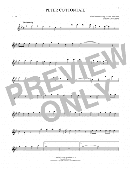 page one of Peter Cottontail (Flute Solo)