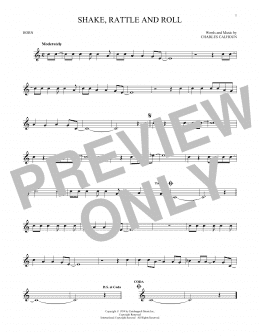 page one of Shake, Rattle And Roll (French Horn Solo)