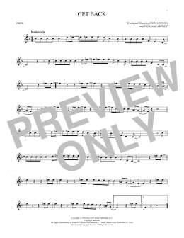 page one of Get Back (Oboe Solo)