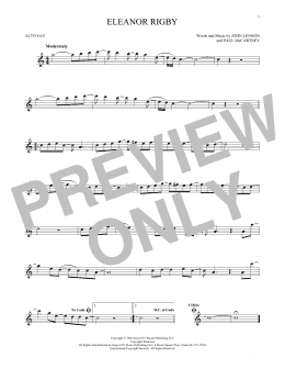 page one of Eleanor Rigby (Alto Sax Solo)