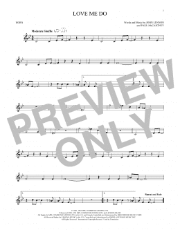 page one of Love Me Do (French Horn Solo)