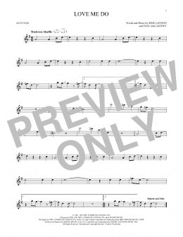 page one of Love Me Do (Alto Sax Solo)