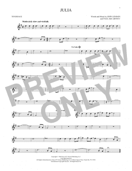 page one of Julia (Tenor Sax Solo)