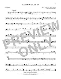 page one of Martha My Dear (Trombone Solo)