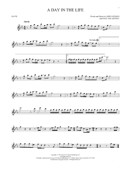 page one of A Day In The Life (Flute Solo)