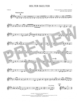 page one of Helter Skelter (Violin Solo)