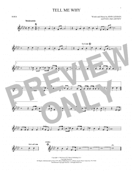 page one of Tell Me Why (French Horn Solo)