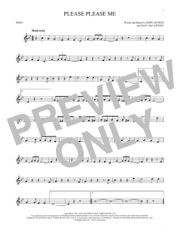 page one of Please Please Me (French Horn Solo)