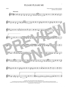 page one of Please Please Me (Oboe Solo)