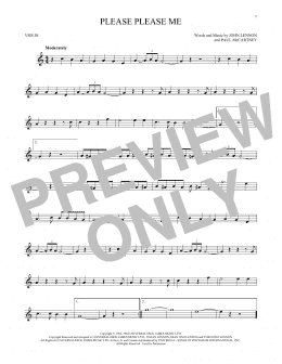 page one of Please Please Me (Violin Solo)