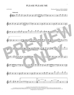 page one of Please Please Me (Alto Sax Solo)