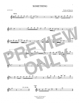 page one of Something (Alto Sax Solo)