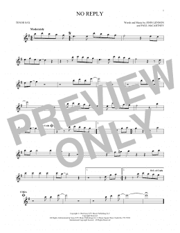 page one of No Reply (Tenor Sax Solo)