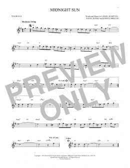 page one of Midnight Sun (Tenor Sax Solo)