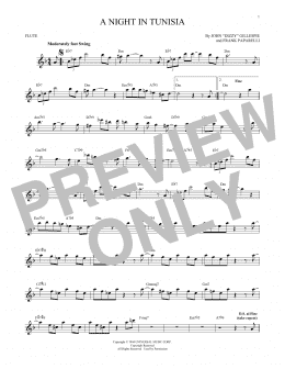 page one of A Night In Tunisia (Flute Solo)