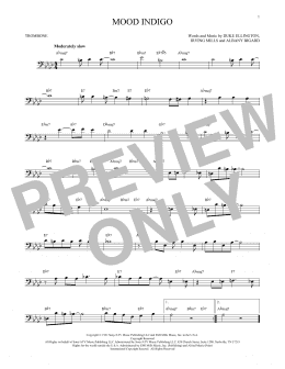 page one of Mood Indigo (Trombone Solo)