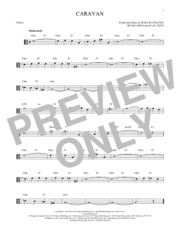 page one of Caravan (Viola Solo)