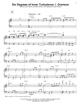 page one of Six Degrees Of Inner Turbulence: I. Overture (Piano & Vocal)