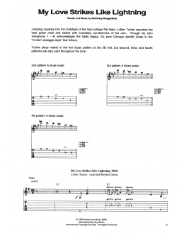 page one of My Love Strikes Like Lightning (Guitar Tab)