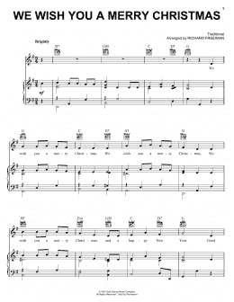 page one of We Wish You A Merry Christmas (Piano, Vocal & Guitar Chords (Right-Hand Melody))