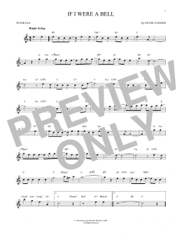 page one of If I Were A Bell (Tenor Sax Solo)